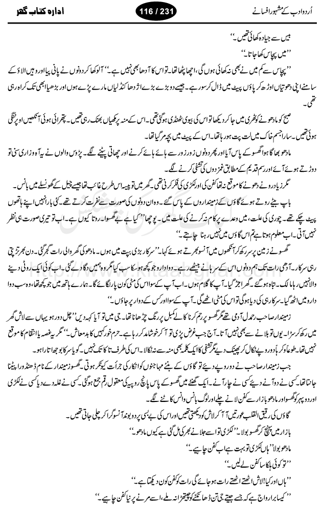 Kafan by Munshi Prem Chand, well known urdu afsana nigar, and story writer