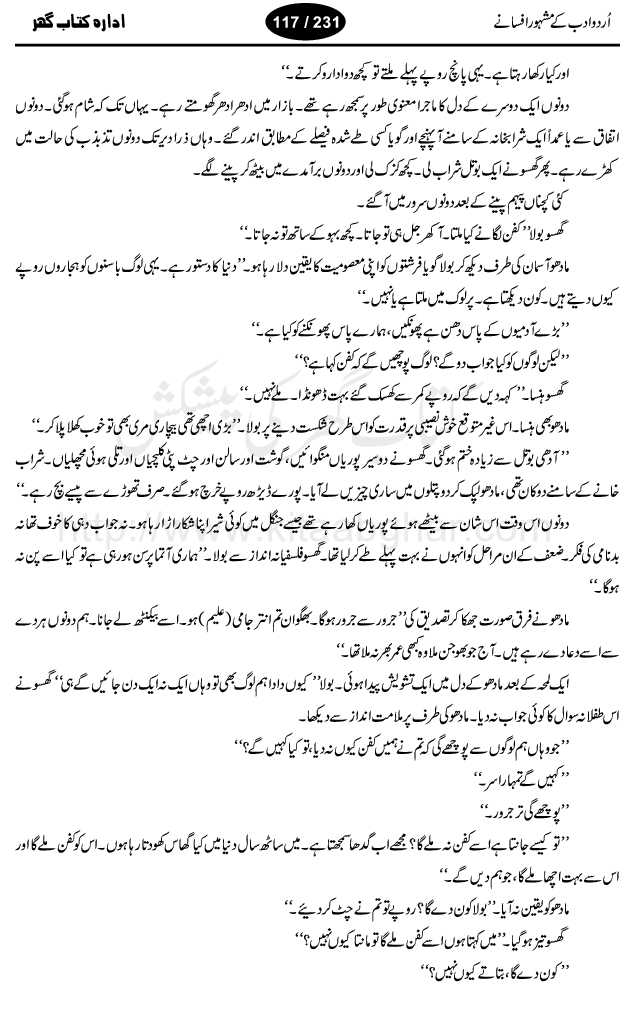 Kafan by Munshi Prem Chand, well known urdu afsana nigar, and story writer