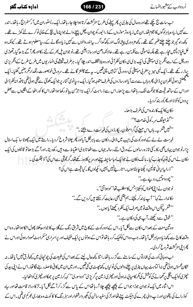 Over Kot by Ghulam Abbas, a well known urdu short story writer, who has many memorable urdu afsanay on his credit
