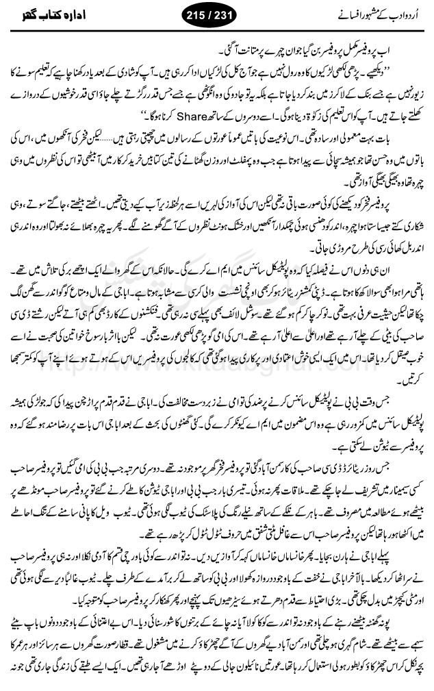 Toba Shikan by Bano Qudsia, female urdu short story writer and novelist. Her novel Raja Gidh is one of the most famous urdu novels