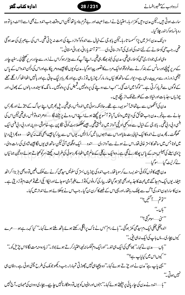 Apnay Dukh Mujhe Day Do by Rajinder Singh Bedi, very famous urdu afsana nigar, film story writer and story writer.