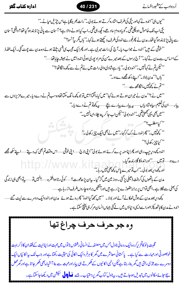 Apnay Dukh Mujhe Day Do by Rajinder Singh Bedi, very famous urdu afsana nigar, film story writer and story writer.
