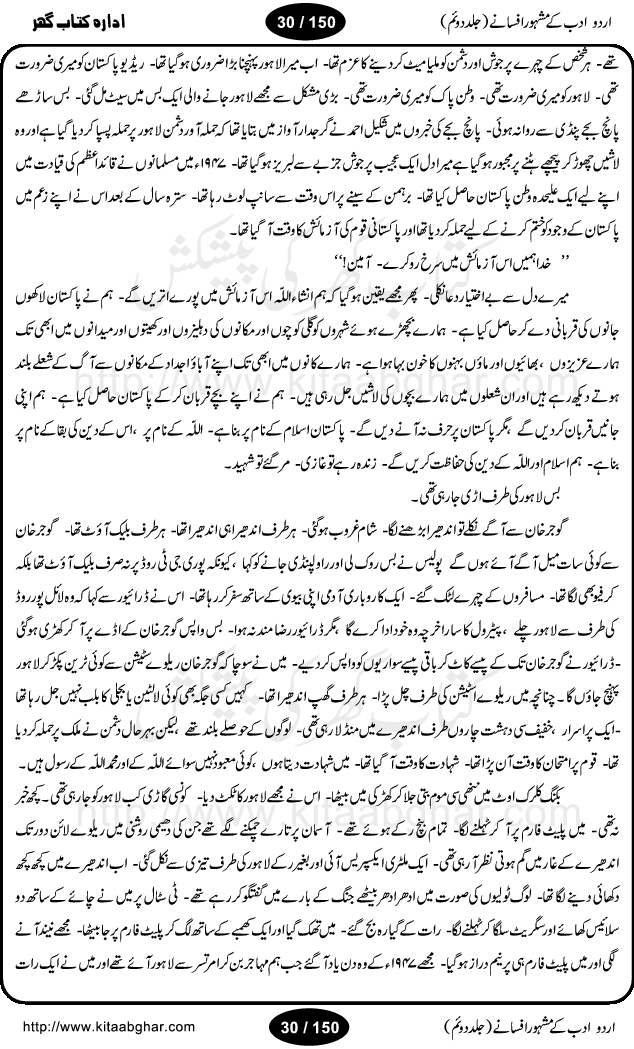 Urdu Adab ke Mashhoor (maroof) Afsanay is a second collection of selective short stories (afsane) of famous urdu writers (afsana nigar). It contains Kali Bala by Shaukat Siddiqi, Qaidi by Ibrahim Jalees, Akhrot Jha chuha bhes by Mumtaz Mufti, Saib ka Darakht, Bottle ka Jini by A. Hameed, Fasla by Wajda Tabassum, Badam Rangi by Balwant Singh, Bayhuda Khawand by Kanhaya Lal Kapoor, Ajeeb Qatal by Sheen Meem Jamil, Dil hi tou hay, Bhanwar, Gondani by Ghulam Abbas, Majeed ka Mazi, Pooja Phadday Baz by Saadat Hasan Manto, Mader Zaad by Khawaja Ahmed Abbas, Ooper Gori ka makaan by Agha Babar, Adha by Gulzar, SahibaN Mirza by Ali Haider Malik, Lottery by Munshi Prem Chand, Molvi Maherban Ali by Ibn-e-Insha, Lemon Juice by Chiter Sain, Gher Qanooni Mashwara, Loh-e-Mazar by MopasaN (terjuma), Aik thi Fakhta by Muhammad Mansha Yaad, Soti Salgira by Ashfaq Ahmed