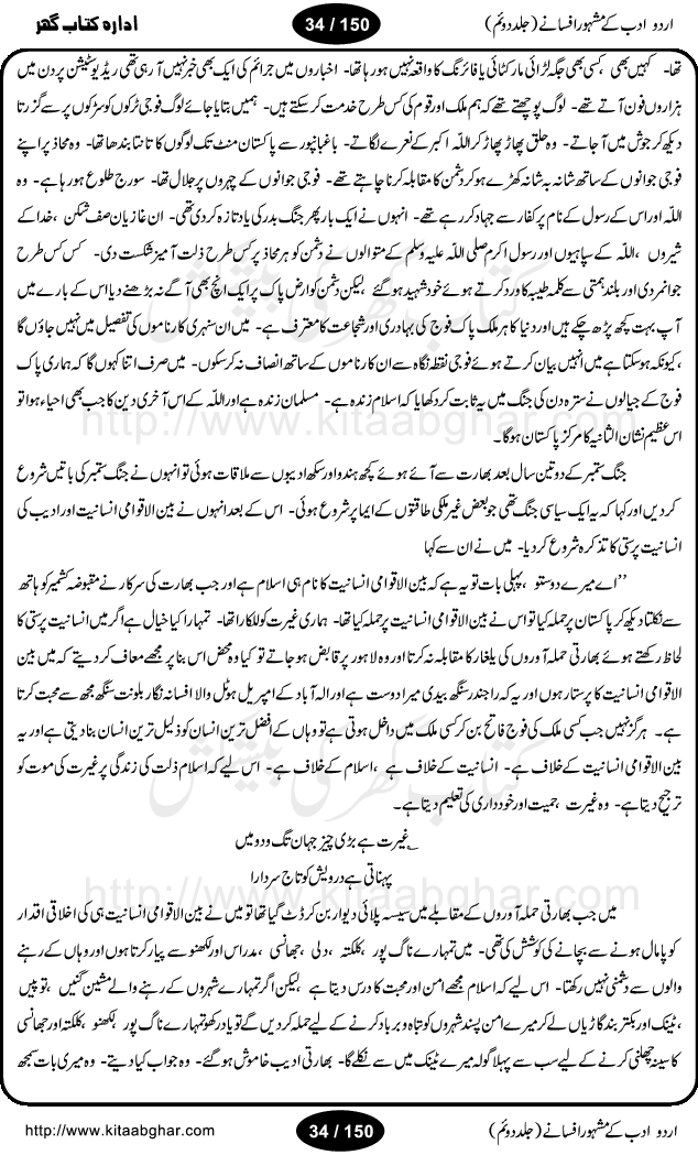 Urdu Adab ke Mashhoor (maroof) Afsanay is a second collection of selective short stories (afsane) of famous urdu writers (afsana nigar). It contains Kali Bala by Shaukat Siddiqi, Qaidi by Ibrahim Jalees, Akhrot Jha chuha bhes by Mumtaz Mufti, Saib ka Darakht, Bottle ka Jini by A. Hameed, Fasla by Wajda Tabassum, Badam Rangi by Balwant Singh, Bayhuda Khawand by Kanhaya Lal Kapoor, Ajeeb Qatal by Sheen Meem Jamil, Dil hi tou hay, Bhanwar, Gondani by Ghulam Abbas, Majeed ka Mazi, Pooja Phadday Baz by Saadat Hasan Manto, Mader Zaad by Khawaja Ahmed Abbas, Ooper Gori ka makaan by Agha Babar, Adha by Gulzar, SahibaN Mirza by Ali Haider Malik, Lottery by Munshi Prem Chand, Molvi Maherban Ali by Ibn-e-Insha, Lemon Juice by Chiter Sain, Gher Qanooni Mashwara, Loh-e-Mazar by MopasaN (terjuma), Aik thi Fakhta by Muhammad Mansha Yaad, Soti Salgira by Ashfaq Ahmed