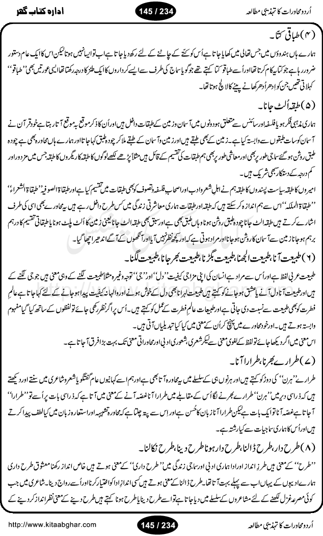 Urdu Muhavrat ka Tehzibi Mutalea (Cultural study of Urdu Idioms) is a great book by Dr. Ishrat Jehan Hashmi, which discusses the role of culture and our society in the idioms and proverbs of Urdu / Hindi. Its an excellent effort and very hand for urdu learning students as well as those individuals who like to study the roots of our culture, language, society